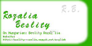 rozalia beslity business card